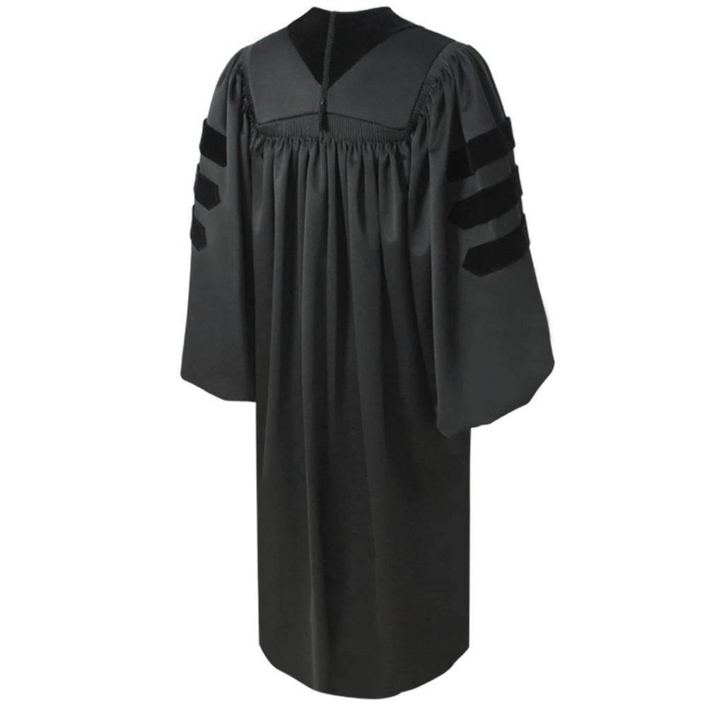 Academia Black Academic Graduation Gown